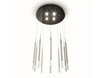 BELVEDERE - Steel and crystal pendant lamp by Costantini Pietro - view 2
